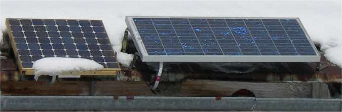 Sonnenkollektor und Solarzelle